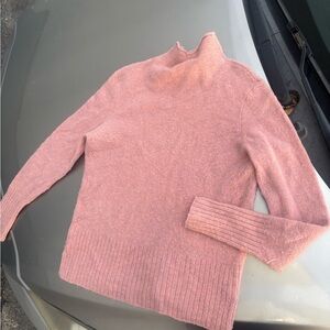 Madewells Pink Turtleneck Sweater